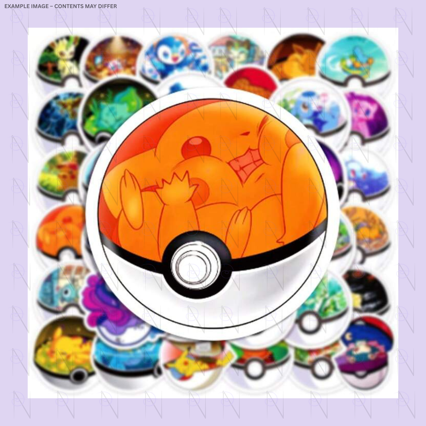 Pokeball Sticker Pack 50pcs