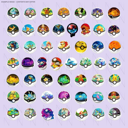 Pokeball Sticker Pack 50pcs