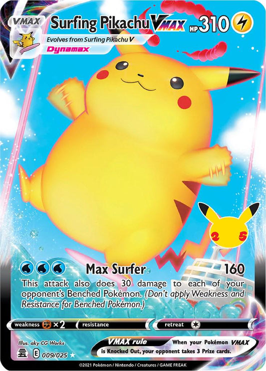 Surfing Pikachu 009/025