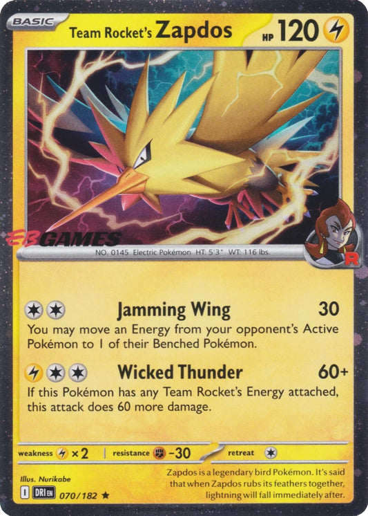 Zapdos [EB Games] #70 Stamped Sealed Promo
