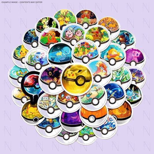 Pokeball Sticker Pack 50pcs