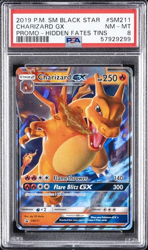 Charizard #SM211 Graded PSA 8