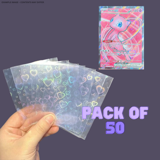 Clear Heart Card Sleeves